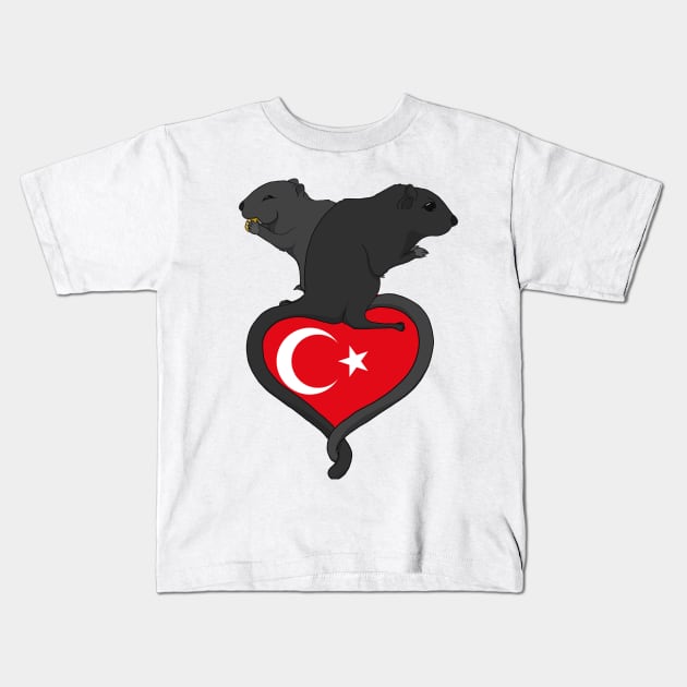 Gerbil Turkey (dark) Kids T-Shirt by RampArt